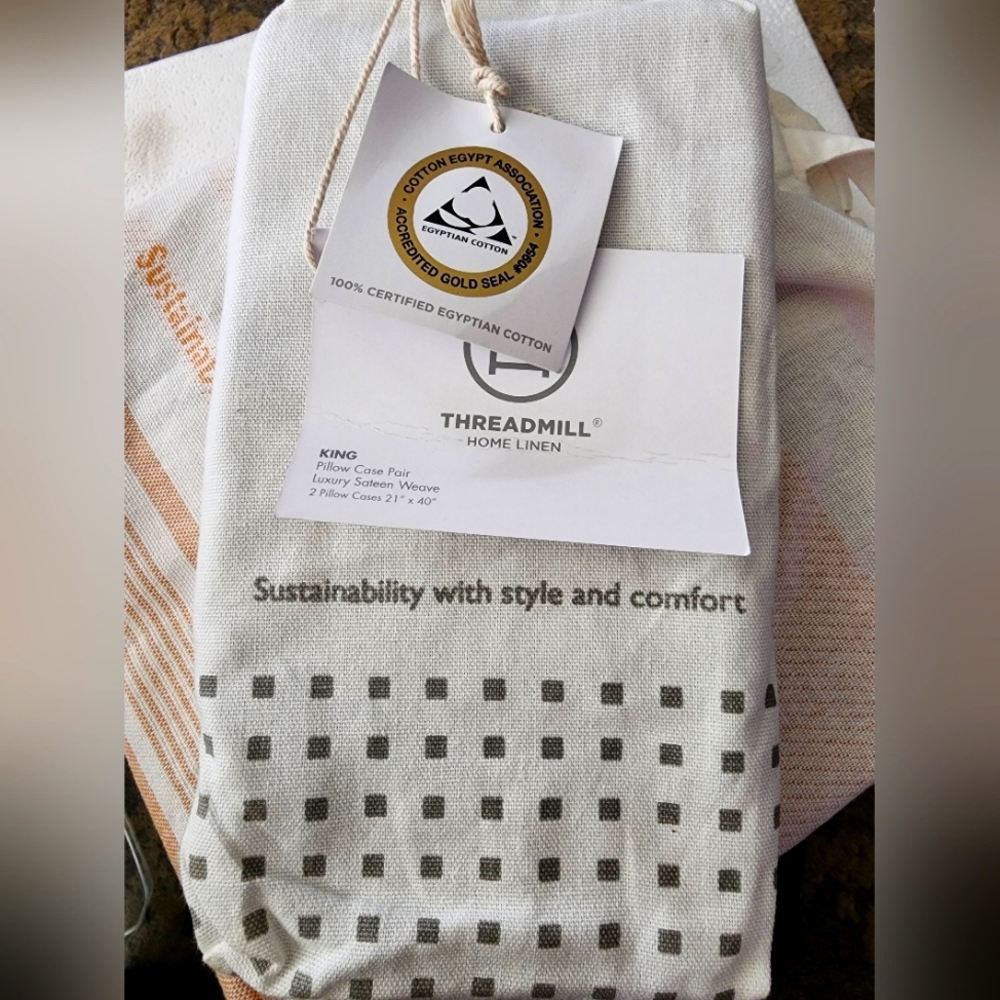 King Pillowcase Pair 100% Egyptian Cotton